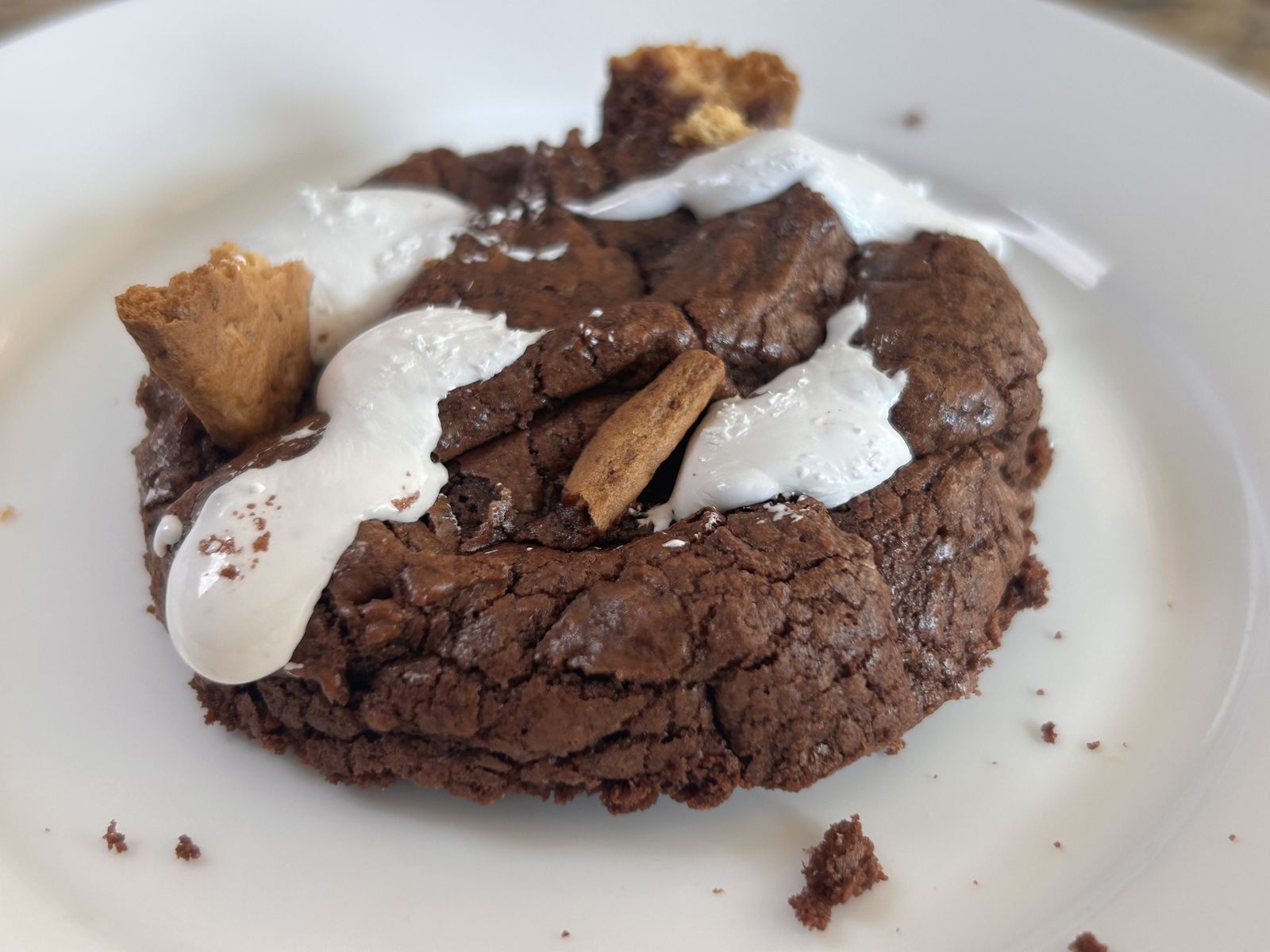s'more cookie on plate